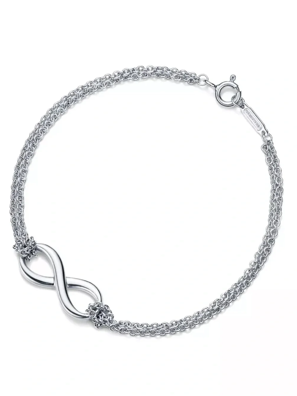 Tiffany Infinity - Sterling Silver Double Chain Bracelet